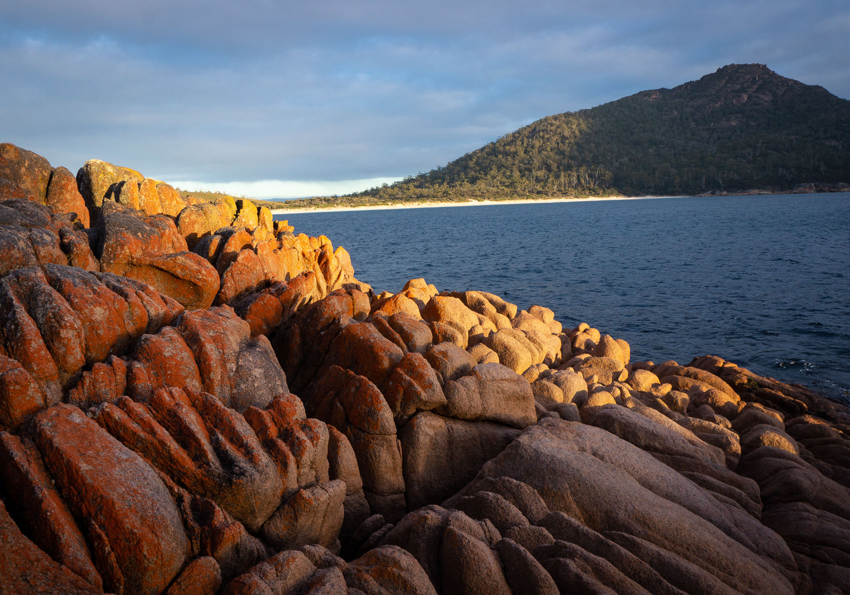 Orange covered granite